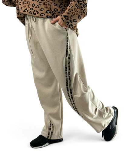 HELLO - PANTALON SPORTSWEAR BEIGE JUSQU'A LA TAILLE 50/52