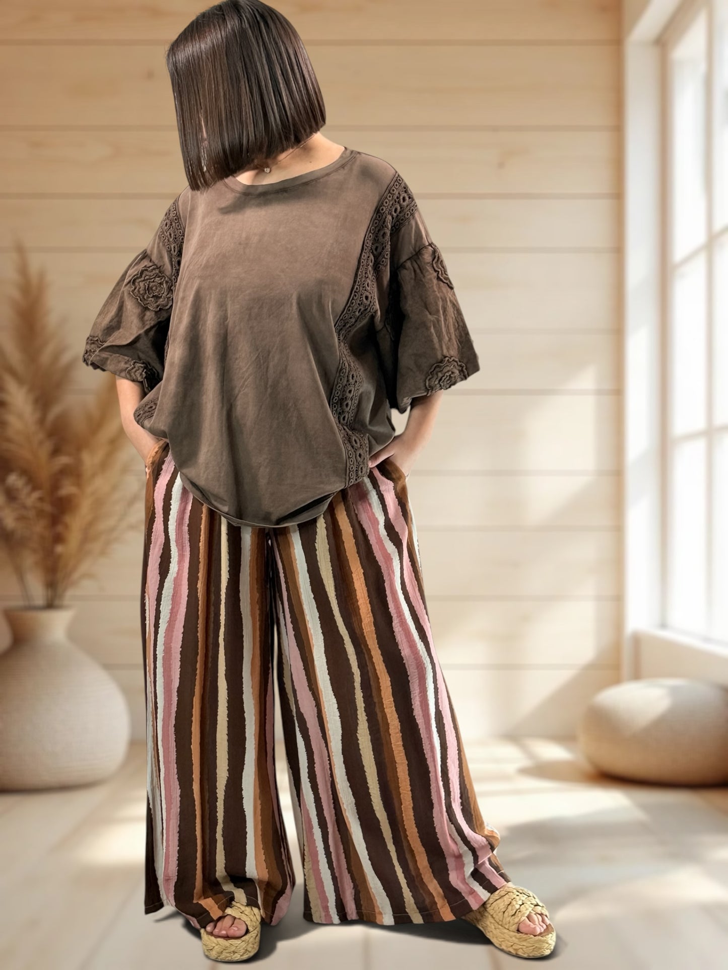 NOUGAT - PANTALON FLUIDE JUSQUA LA TAILLE 52
