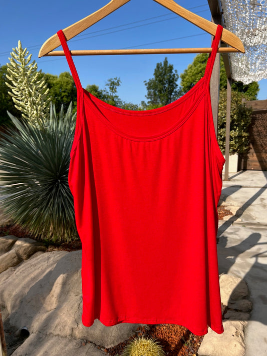 MELODIE - TOP ROUGE JUSQU'A UNE TAILLE 50/52