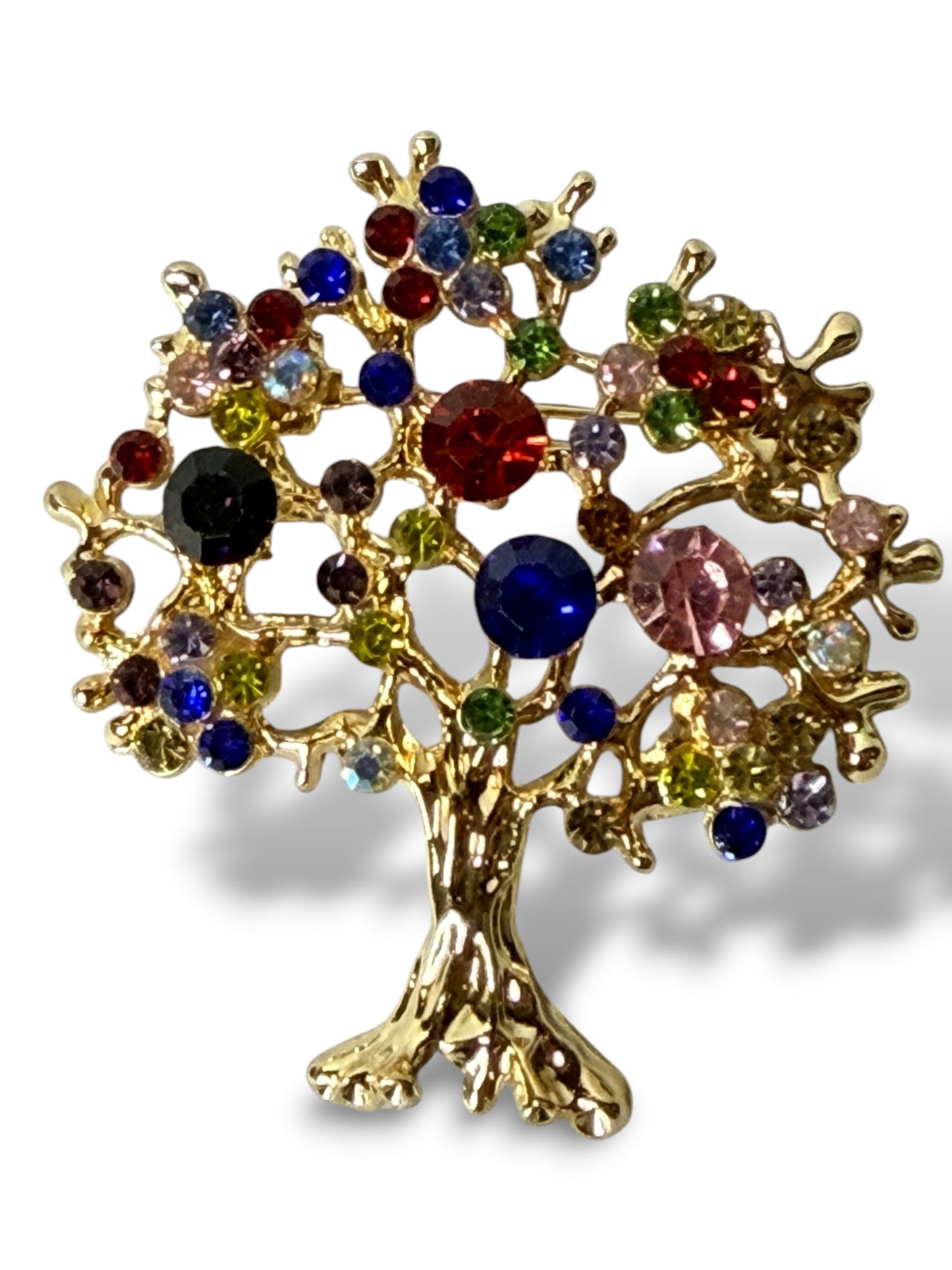 ARBRE DE VIE - BROCHE TENDANCE AVEC STRASS