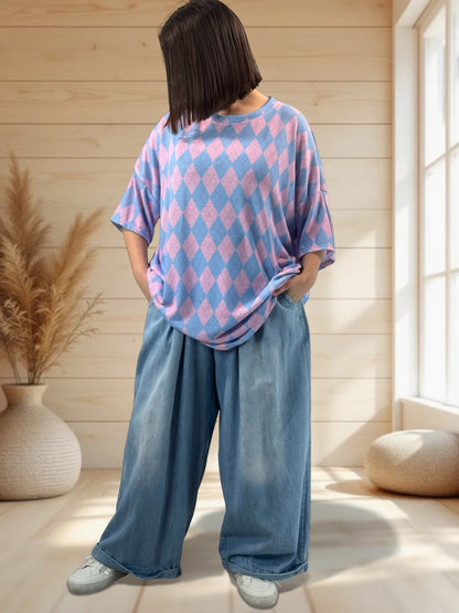 MELVIN - PANTALON AMPLE JEAN SOUPLE JUSQU'A LA TAILLE 52