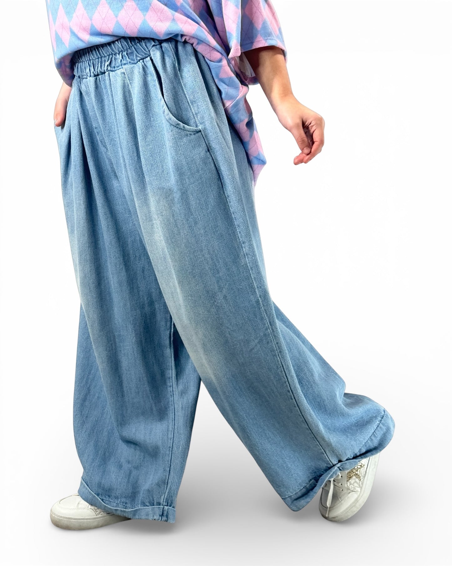 MELVIN - PANTALON AMPLE JEAN SOUPLE JUSQU'A LA TAILLE 52
