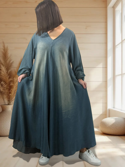 NIKITA - ROBE AMPLE JEAN TENCELL JUSQU'A LA TAILLE 54