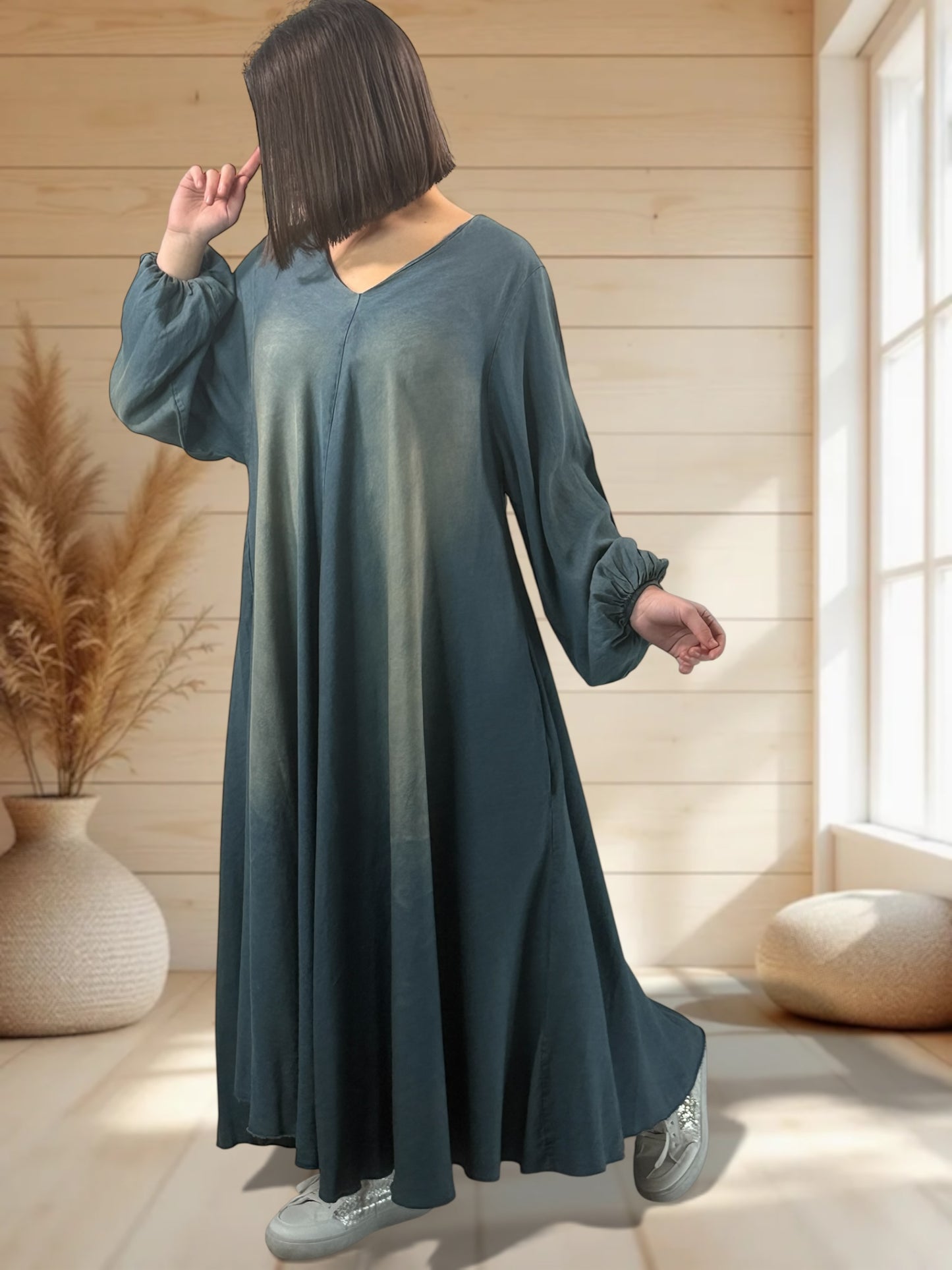 NIKITA - ROBE AMPLE JEAN TENCELL JUSQU'A LA TAILLE 54