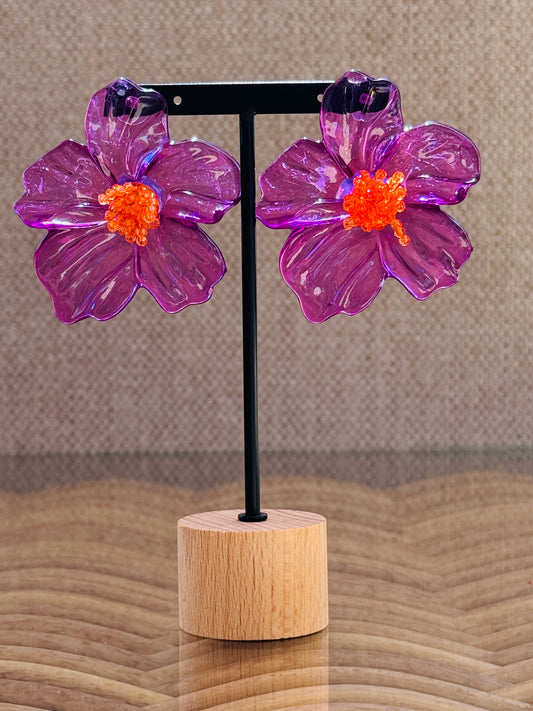 ANEMONE - BOUCLES D'OREILLES GROSSE FLEUR