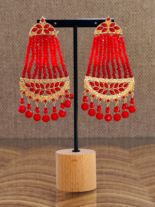 ACAPULCO - BOUCLES D'OREILLES PERLE ROUGE