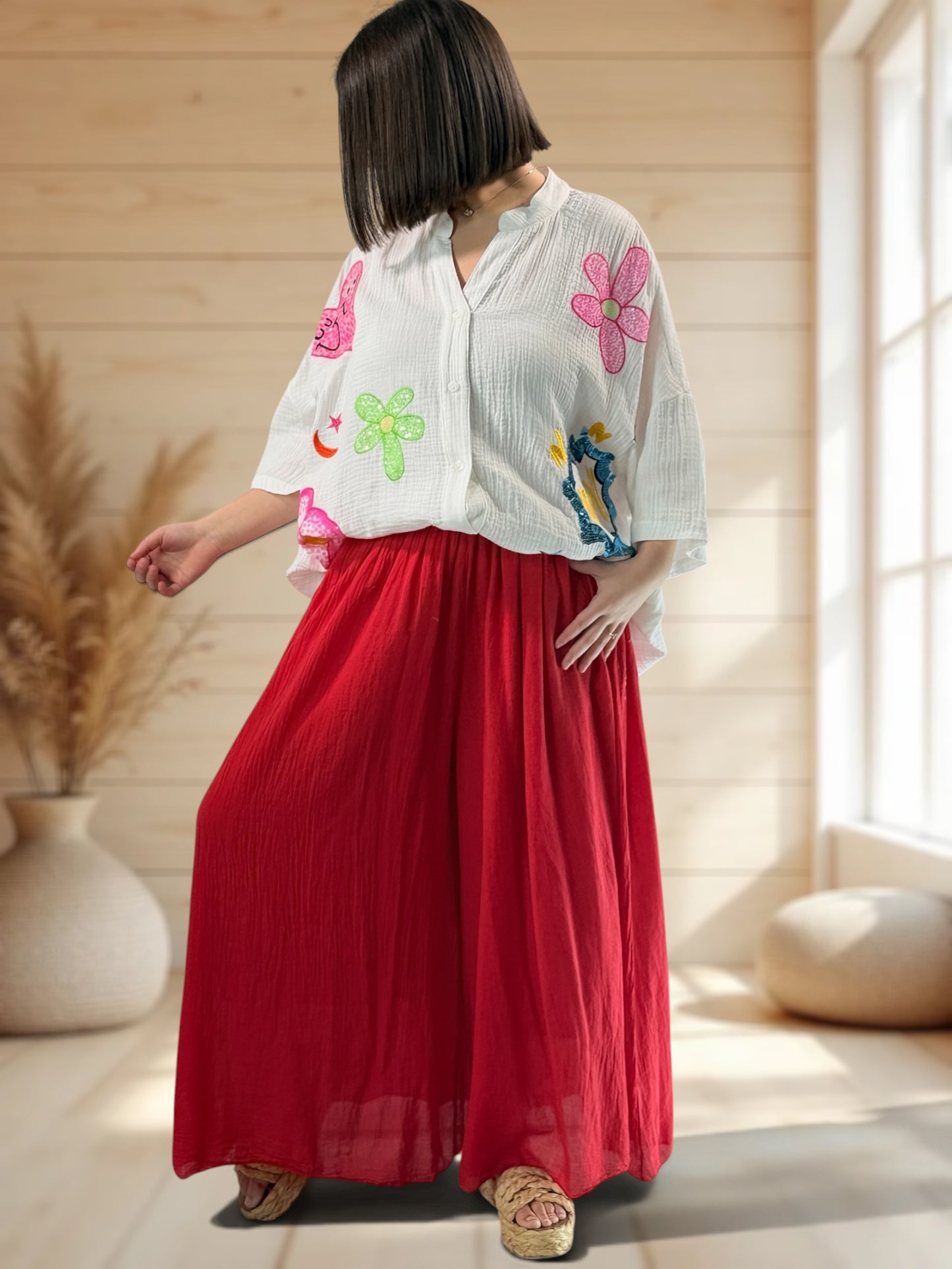 PAULA - PANTAJUPE ROUGE TAILLE 44/46 A 54