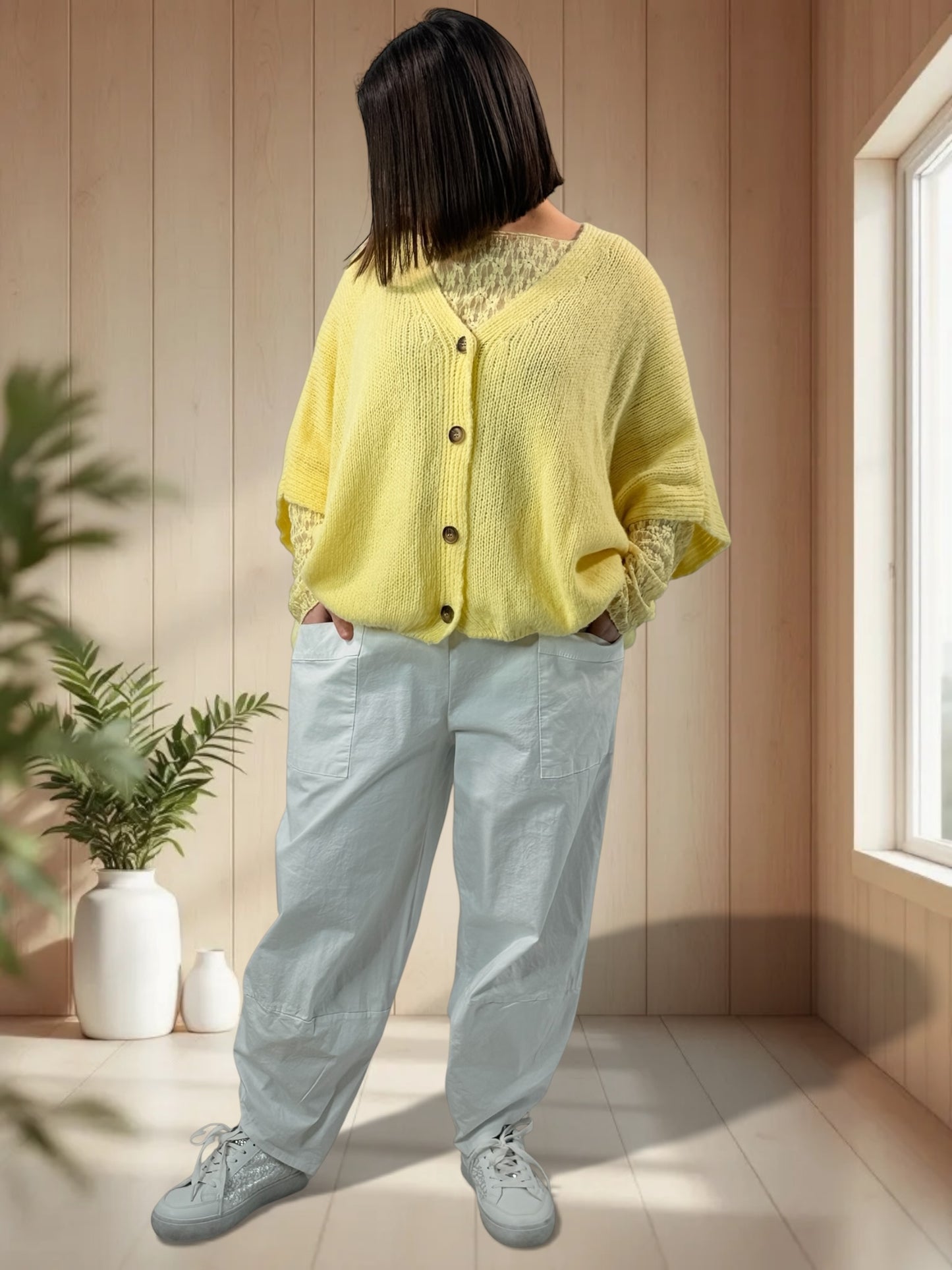 LUIGI - PANTALON SPORTSWEAR BLANC JUSQU'A UNE TAILLE 50