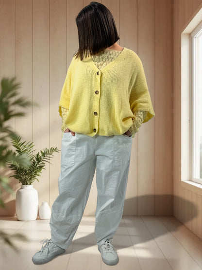 LUIGI - PANTALON SPORTSWEAR BLANC JUSQU'A UNE TAILLE 50