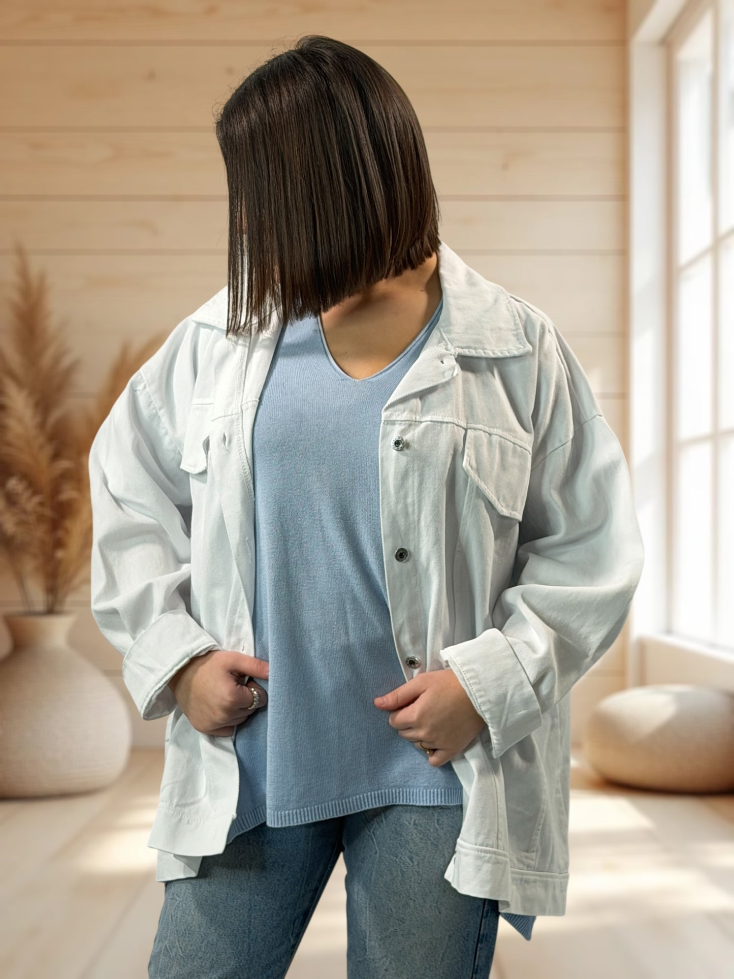 BOSTON - VESTE EN BLANCHE EN JEAN TAILLE 50 A 58