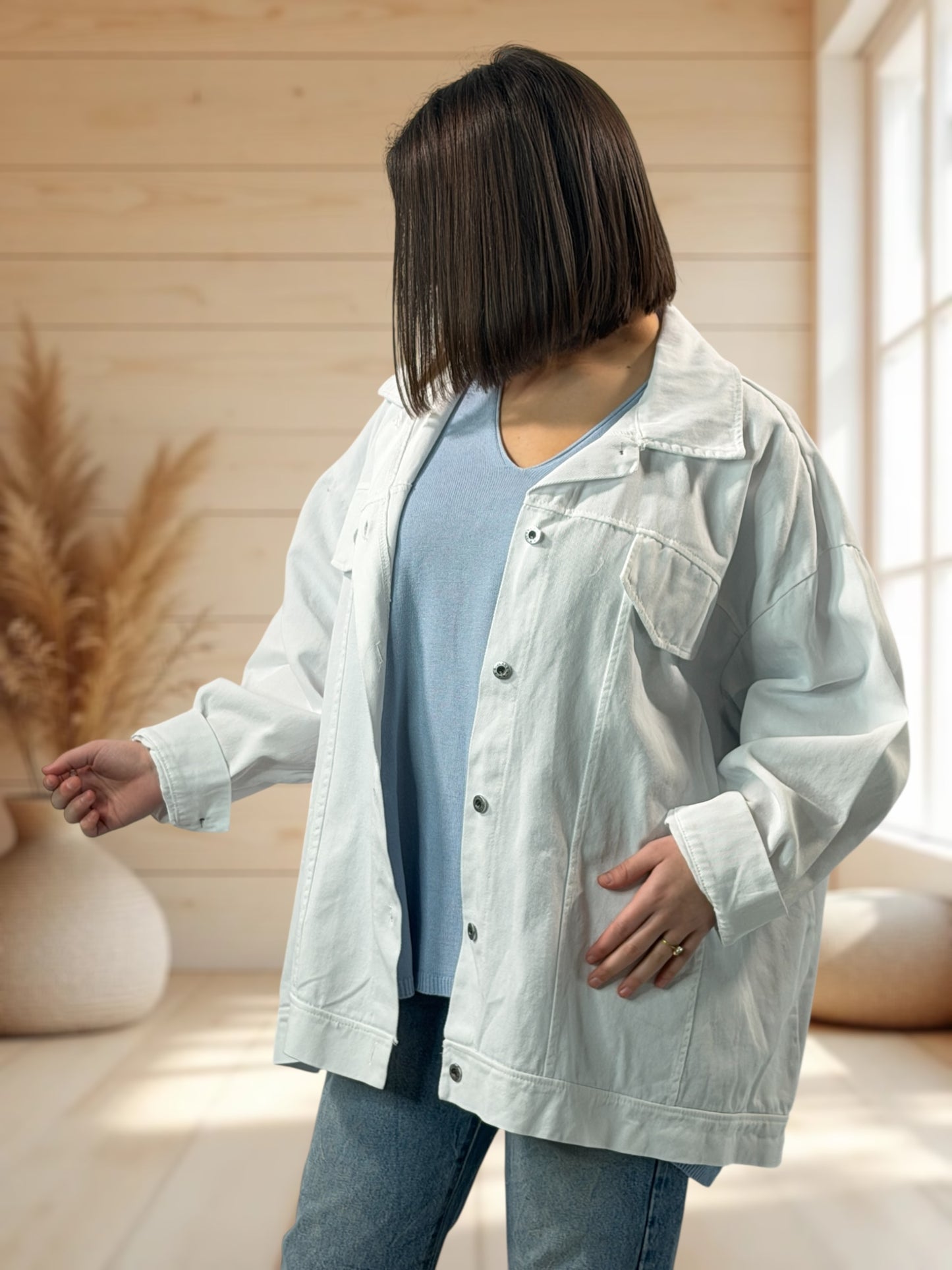 BOSTON - VESTE EN BLANCHE EN JEAN TAILLE 50 A 58