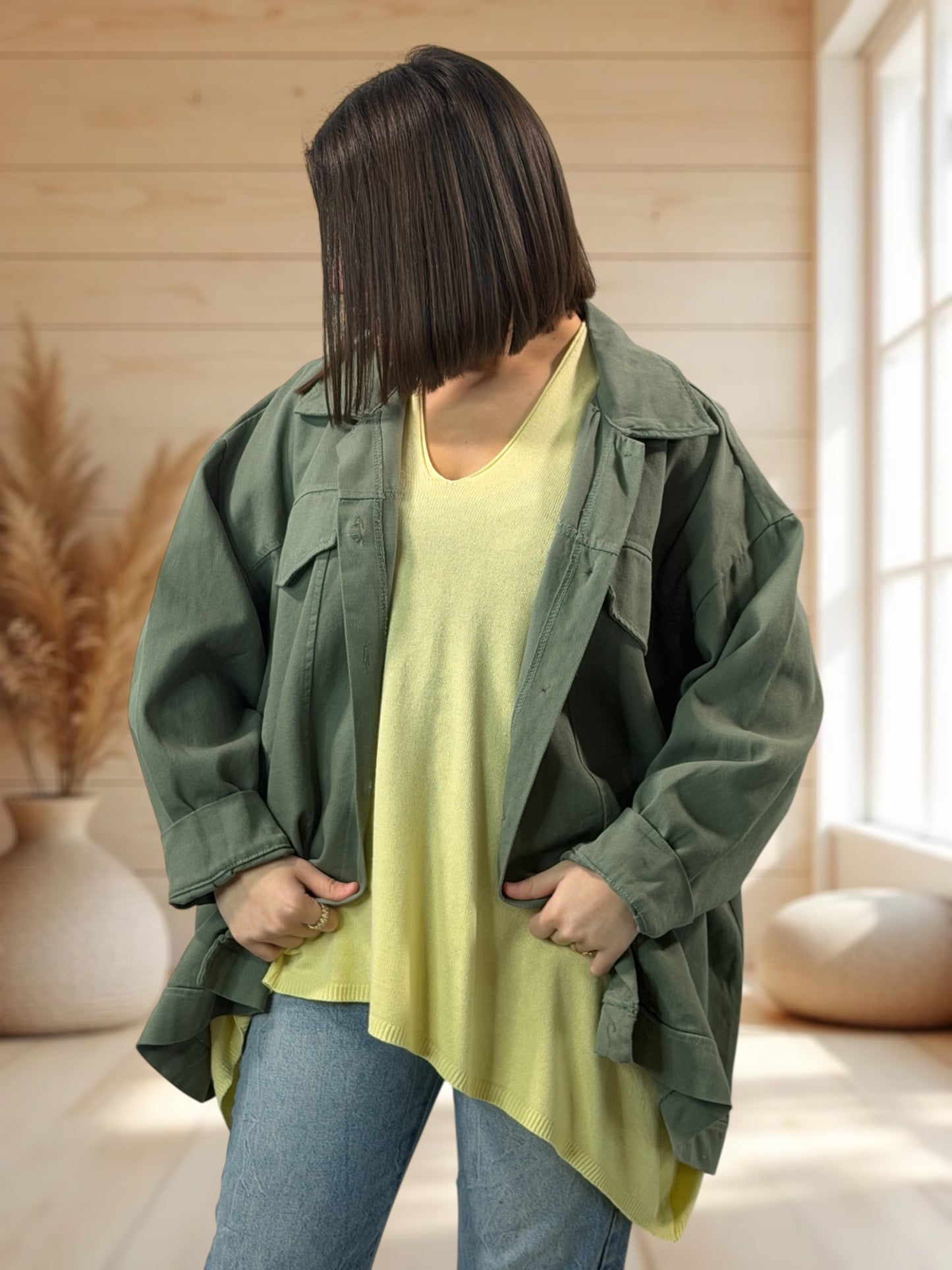 BOSTON - VESTE EN KAKI EN JEAN TAILLE 50 A 58