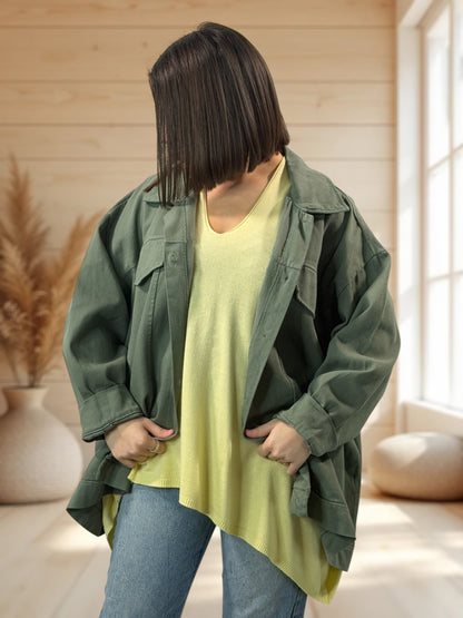 BOSTON - VESTE EN KAKI EN JEAN TAILLE 50 A 58