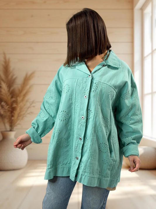 JOE - VESTE EN JEAN LAGON JUSQU'A LA TAILLE 50