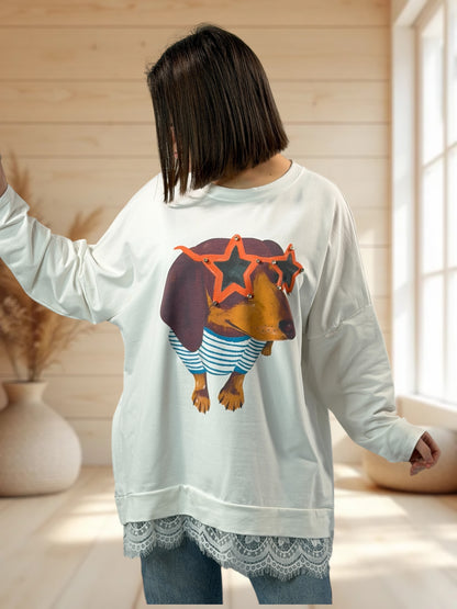 PAULIN - SWEAT LEGER OVERSIZE JUSQU'A LA TAILLE 52/54