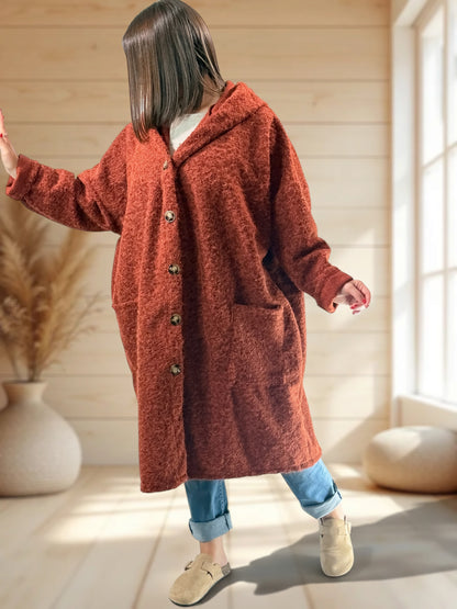 ANGELO - MANTEAU ROUX A CAPUCHE JUSQU'A LA TAILLE 48/50 A 56