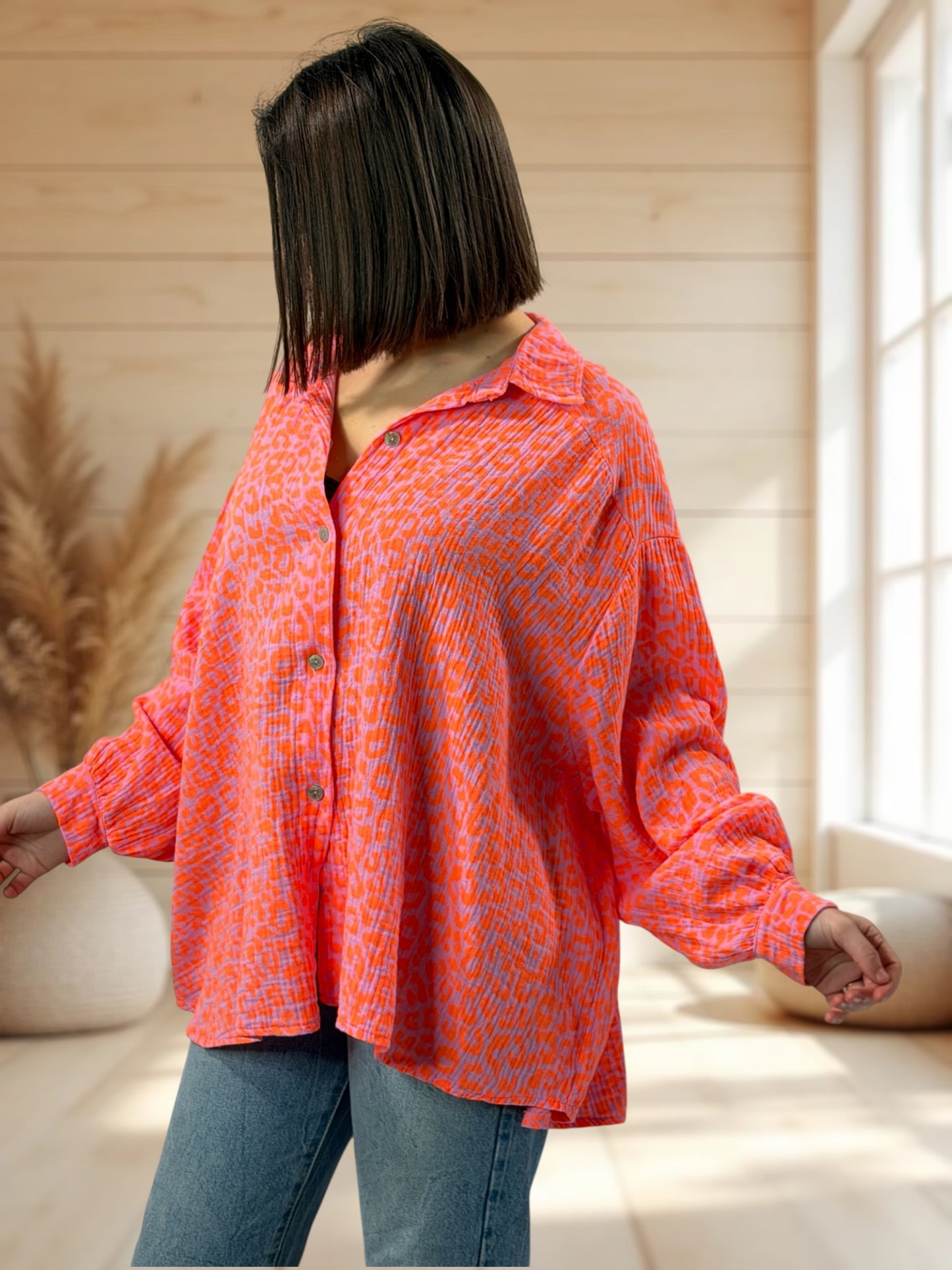 VALENTINA  - BLOUSE EN COTON JUSQU'A LA TAILLE 50/52