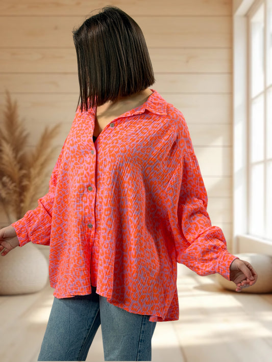 VALENTINA  - BLOUSE EN COTON JUSQU'A LA TAILLE 50/52