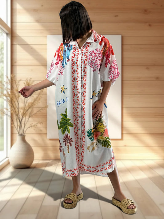 COPACABANA - ROBE A MOTIF JUSQU'A LA TAILLE 50