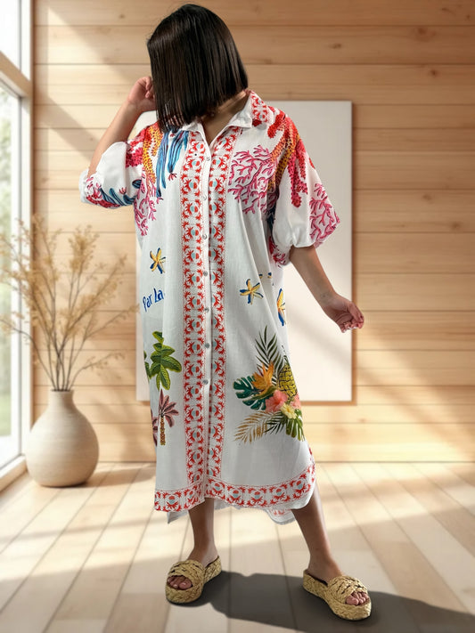COPACABANA - ROBE A MOTIF JUSQU'A LA TAILLE 50