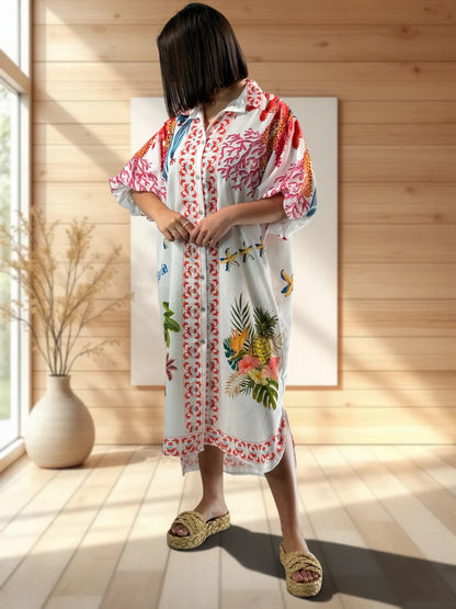 COPACABANA - ROBE A MOTIF JUSQU'A LA TAILLE 50
