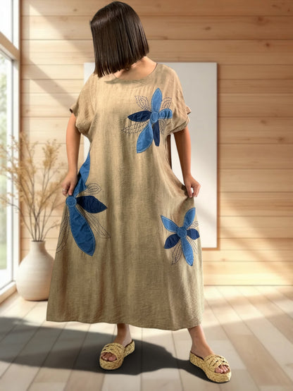 LARA - ROBE OVERSIZE MOKA JUSQU'A LA TAILLE 50