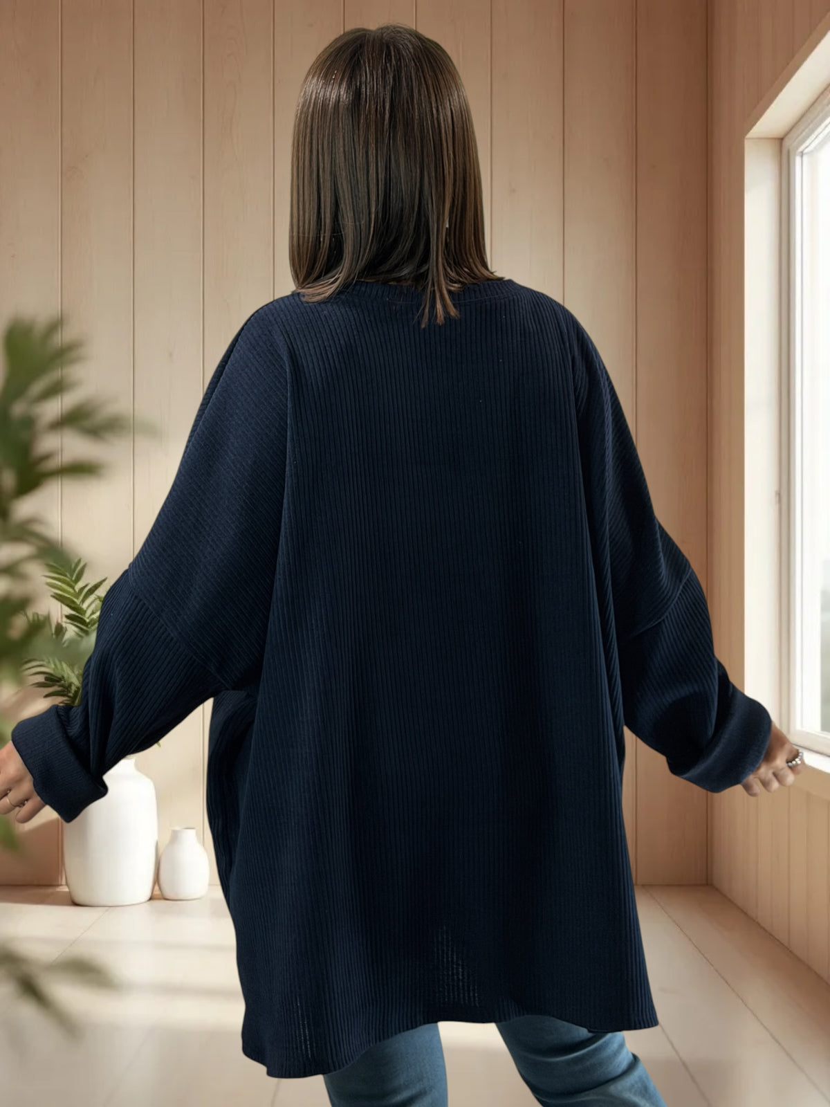 PAOLINA - TUNIQUE OVERSIZE MARINE AVEC MICKEY JUSQU'A LA TAILLE 58