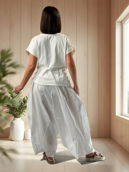 THOMAS - PANTALON SAROUEL BLANC JUSQU'A LA TAILLE 56/58