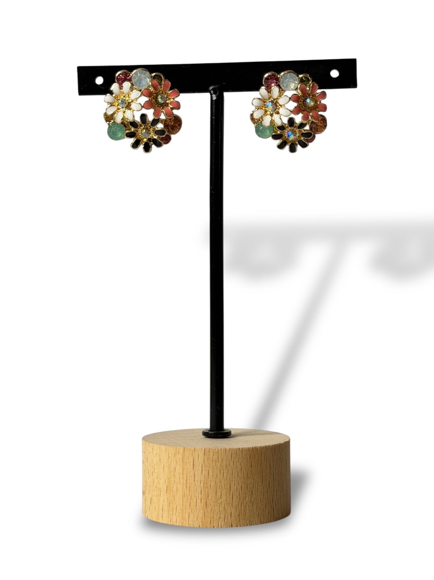 MARILYN - BOUCLES D'OREILLES TENDANCE AVEC STRASS