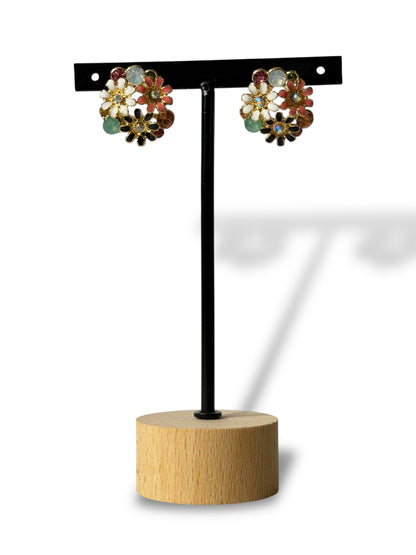 MARILYN - BOUCLES D'OREILLES TENDANCE AVEC STRASS