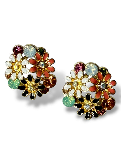 MARILYN - BOUCLES D'OREILLES TENDANCE AVEC STRASS