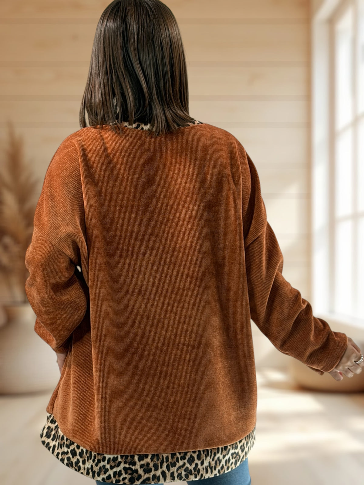 LUCKY - TUNIQUE OVERSIZE TERRACOTTA AVEC MICKEY JUSQU'A LA TAILLE 54