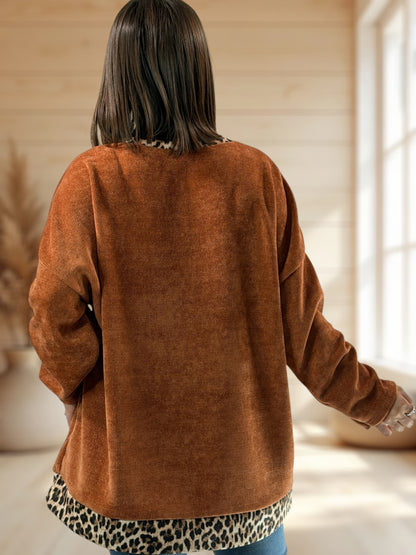 LUCKY - TUNIQUE OVERSIZE TERRACOTTA AVEC MICKEY JUSQU'A LA TAILLE 54