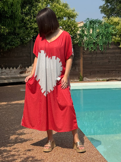 MELROSE - ROBE FLUIDE SCINTILLANTE OVERSIZE JUSQU'A LA TAILLE 56 REF2