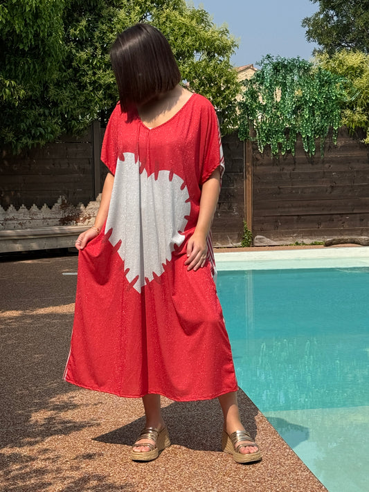 MELROSE - ROBE FLUIDE SCINTILLANTE OVERSIZE JUSQU'A LA TAILLE 56 REF2