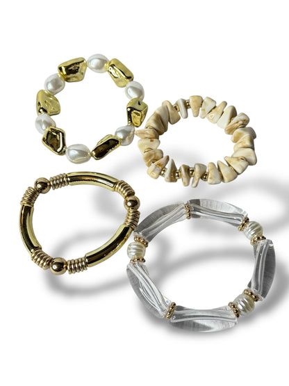 MAX - LOT DE 4 BRACELETS TENDANCE