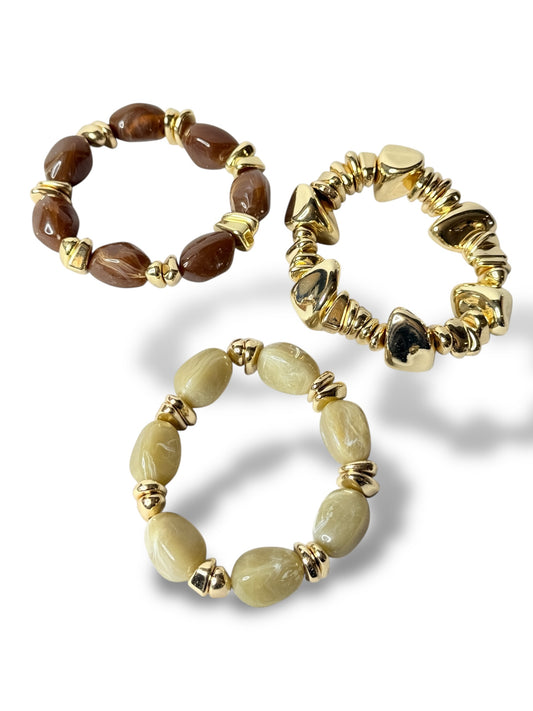 LOLY - LOT DE 3 BRACELETS TENDANCE