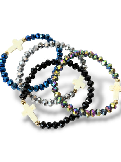 SANTIAGO - LOT DE 4 BRACELETS TENDANCE