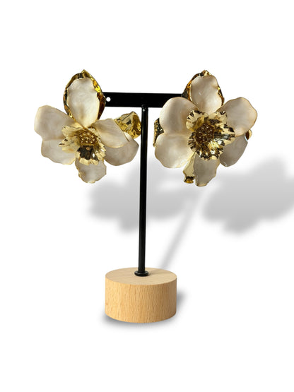 CANDICE - BOUCLES D'OREILLES GRANDE FLEUR