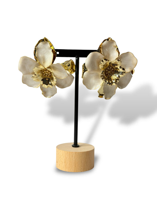 CANDICE - BOUCLES D'OREILLES GRANDE FLEUR