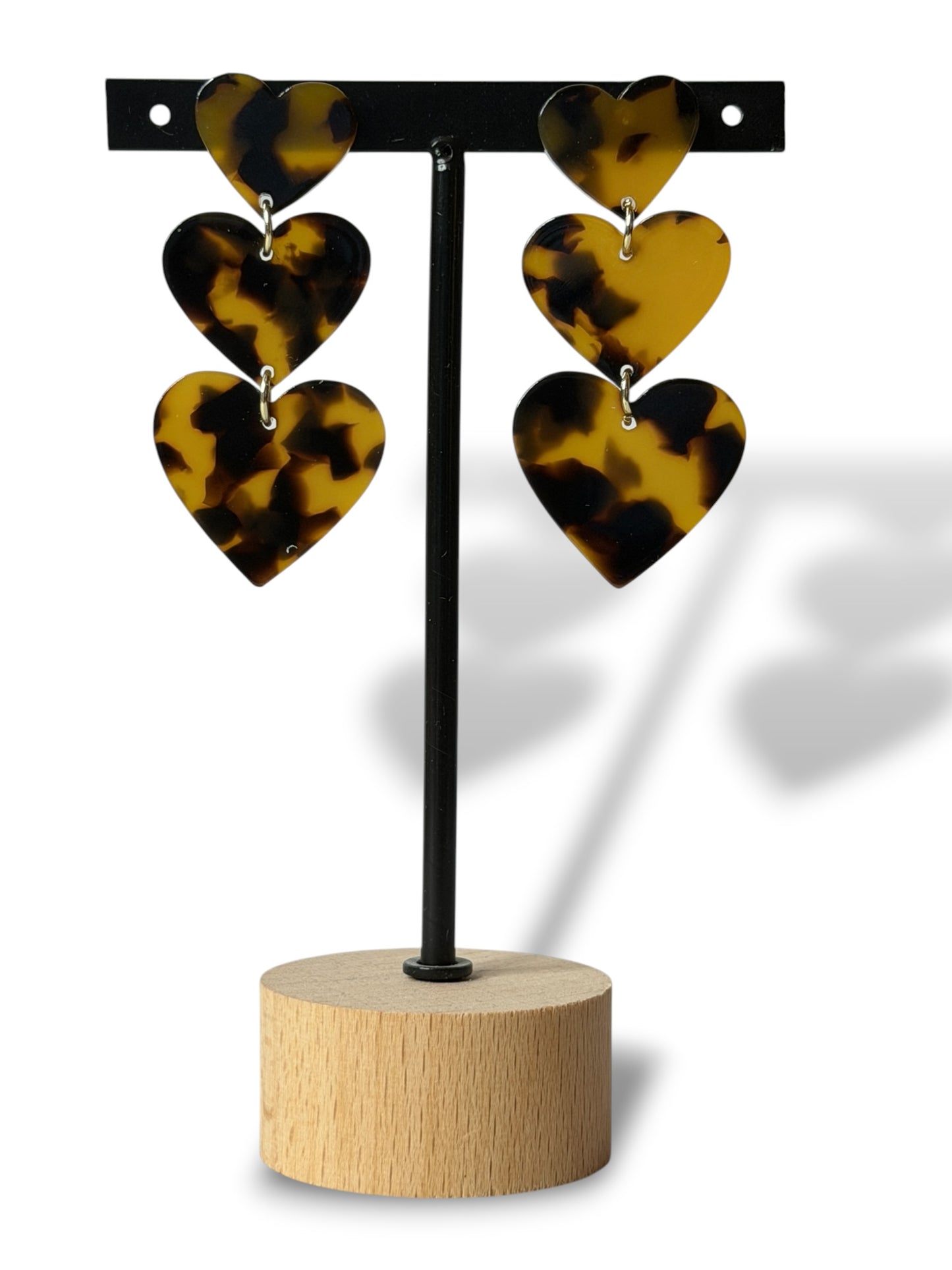 ALEXIA - BOUCLES D'OREILLES COEUR LEOPARD