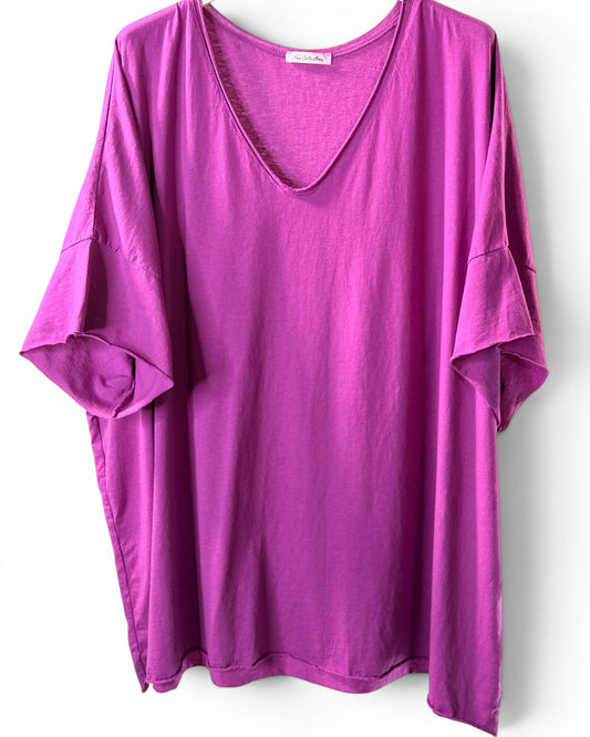 MAX - T-SHIRT EN COTON CYCLAMEN TAILLE 48/50 A 56/58