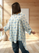 ANGY - CHEMISE OVERSIZE A POIS BLEU CIEL JUSQU'A LA TAILLE 60