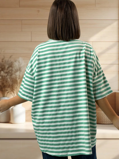 RAMATUELLE - MARINIERE VERTE EN COTON LOGO BOHEME JUSQU'A LA TAILLE 56