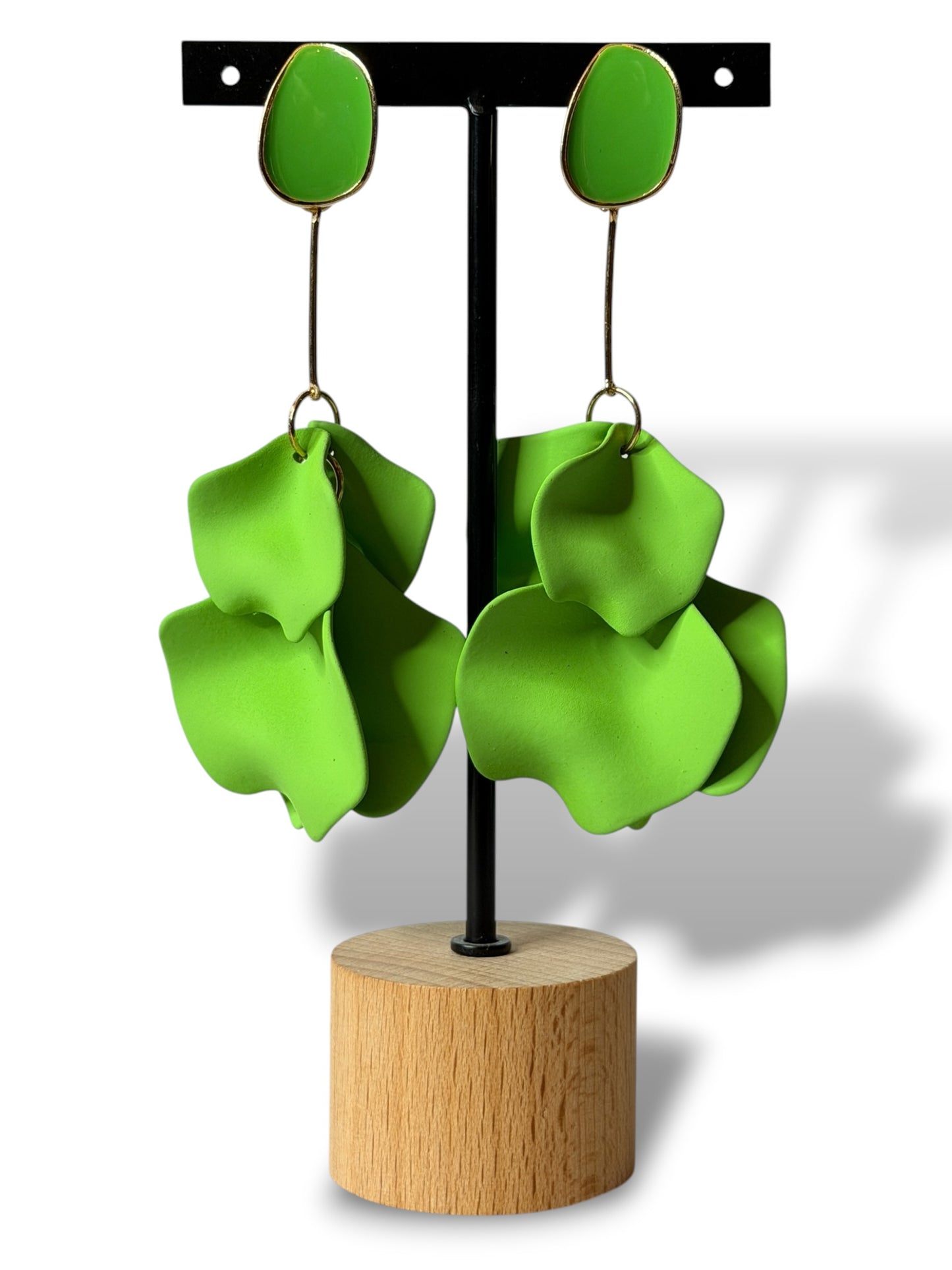ELISA - BOUCLES D'OREILLES TENDANCE VERTE