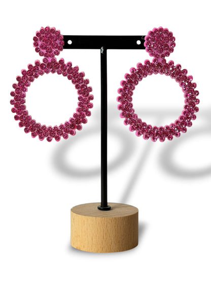 LUXURY - BOUCLES D'OREILLES FUCHSIA