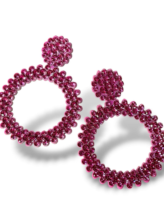 LUXURY - BOUCLES D'OREILLES FUCHSIA