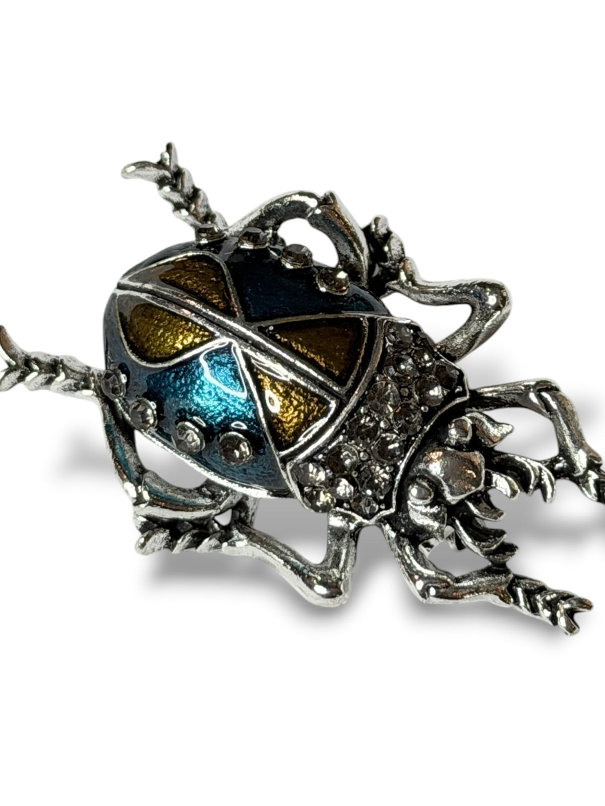 SCARABE - BROCHE TENDANCE AVEC STRASS
