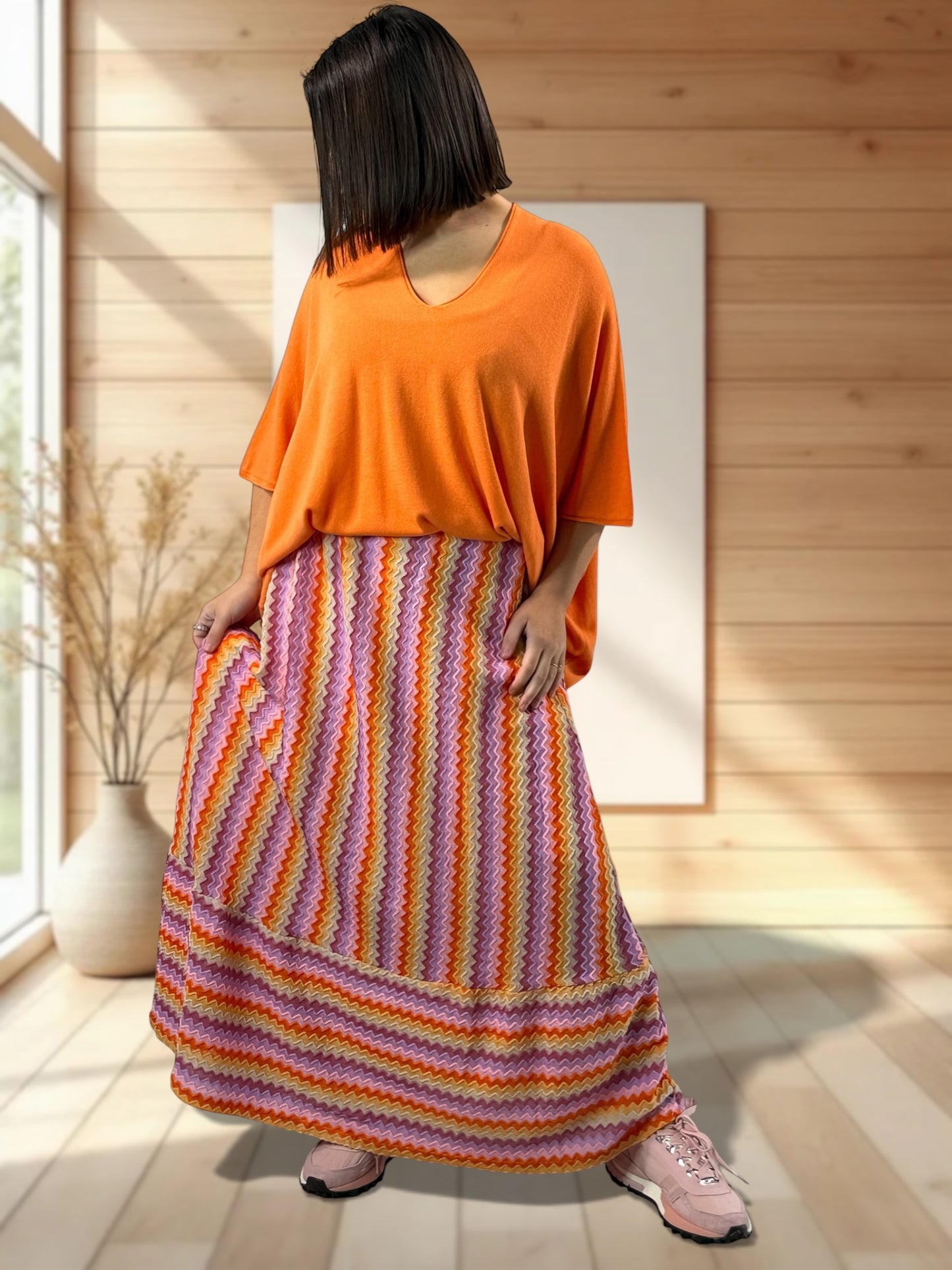 BELINDA - JUPE A MOTIF JUSQU'A LA TAILLE 52