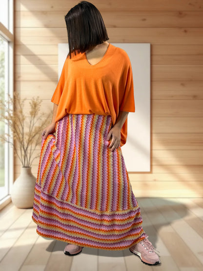 BELINDA - JUPE A MOTIF JUSQU'A LA TAILLE 52